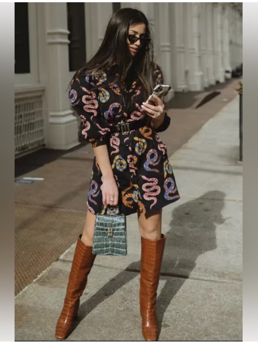 Farm Rio Snake Shirt Dress-XS